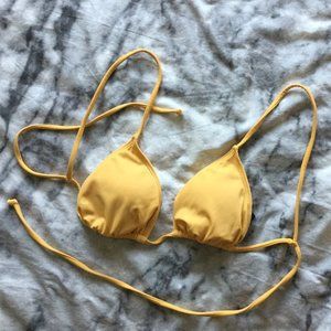 LA Hearts Marigold Triangle Bikini Top